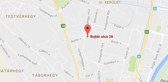 1037 Budapest, Bojtár utca 36.